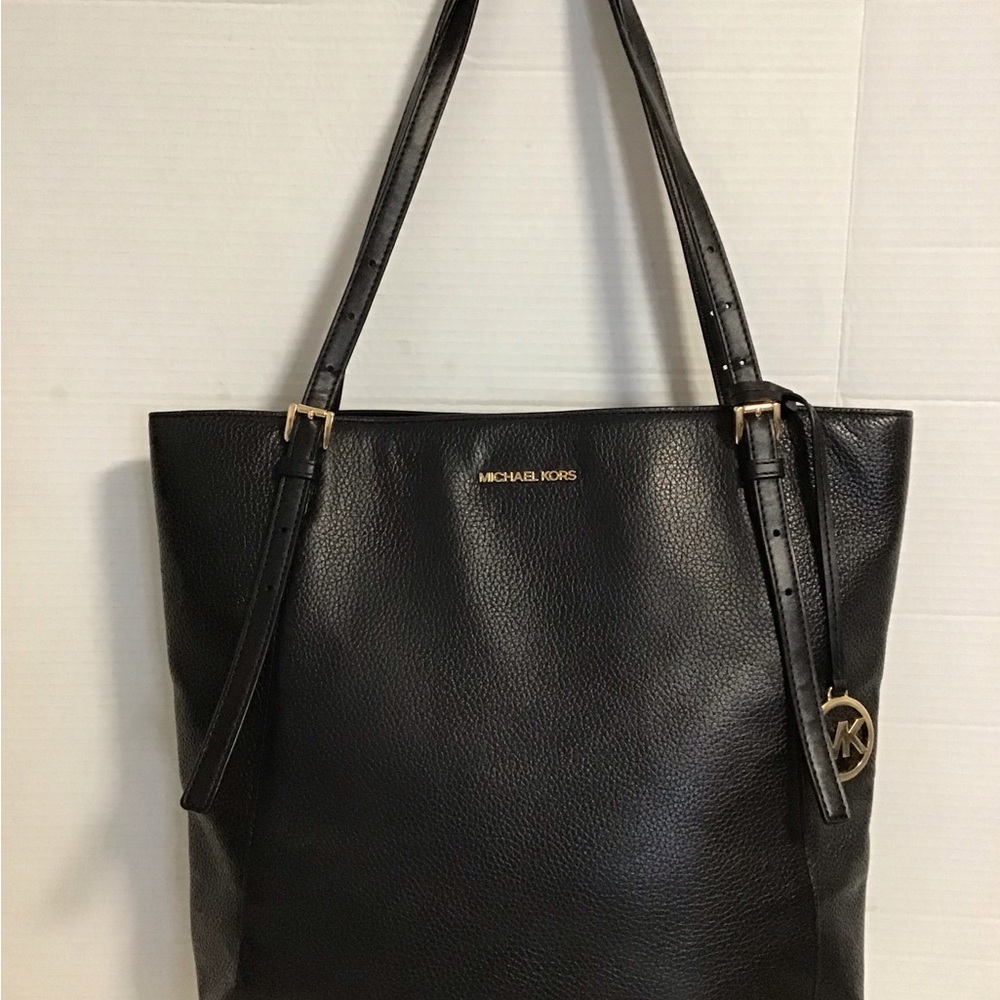 Michael Kors Jet Set Soft Pebble Leather Saffiano Travel Tote Bag 16”x14”